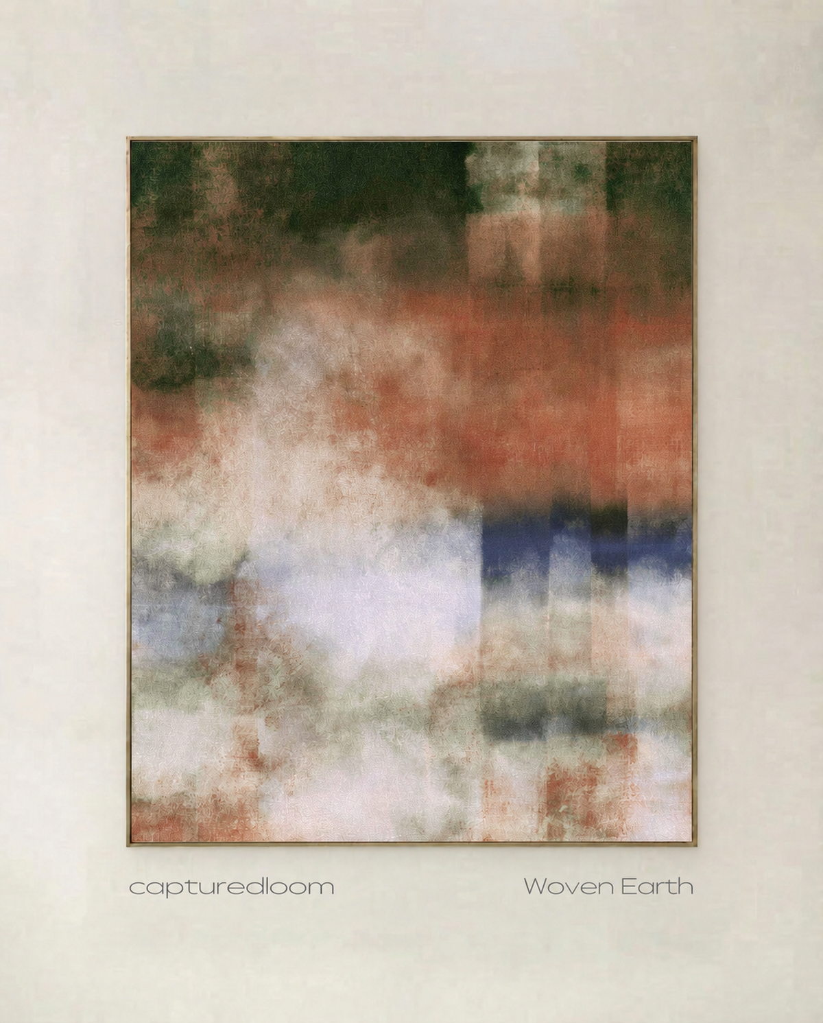 Woven Earth — abstract art print in woven earth tones of ochre, rust and clay